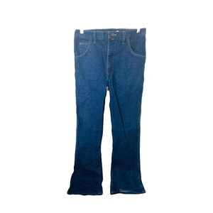 Work N Sport Women's Jean's Blue Denim Boot Cut 5 Pocket Size 33 X 32